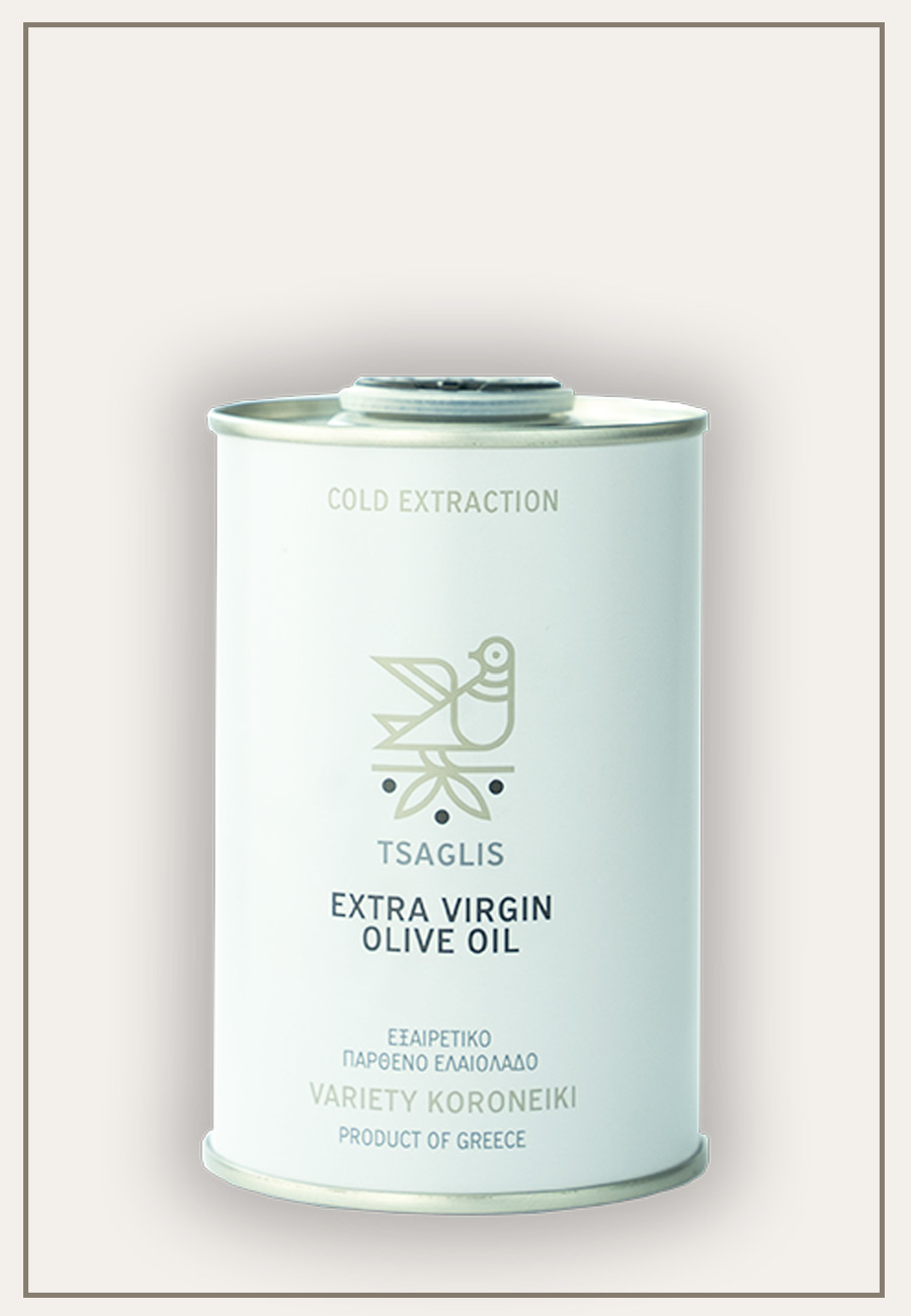 Tsaglis Extra Virgin Olive Oil - Kalamata - Tinplate Bottle 250 ml